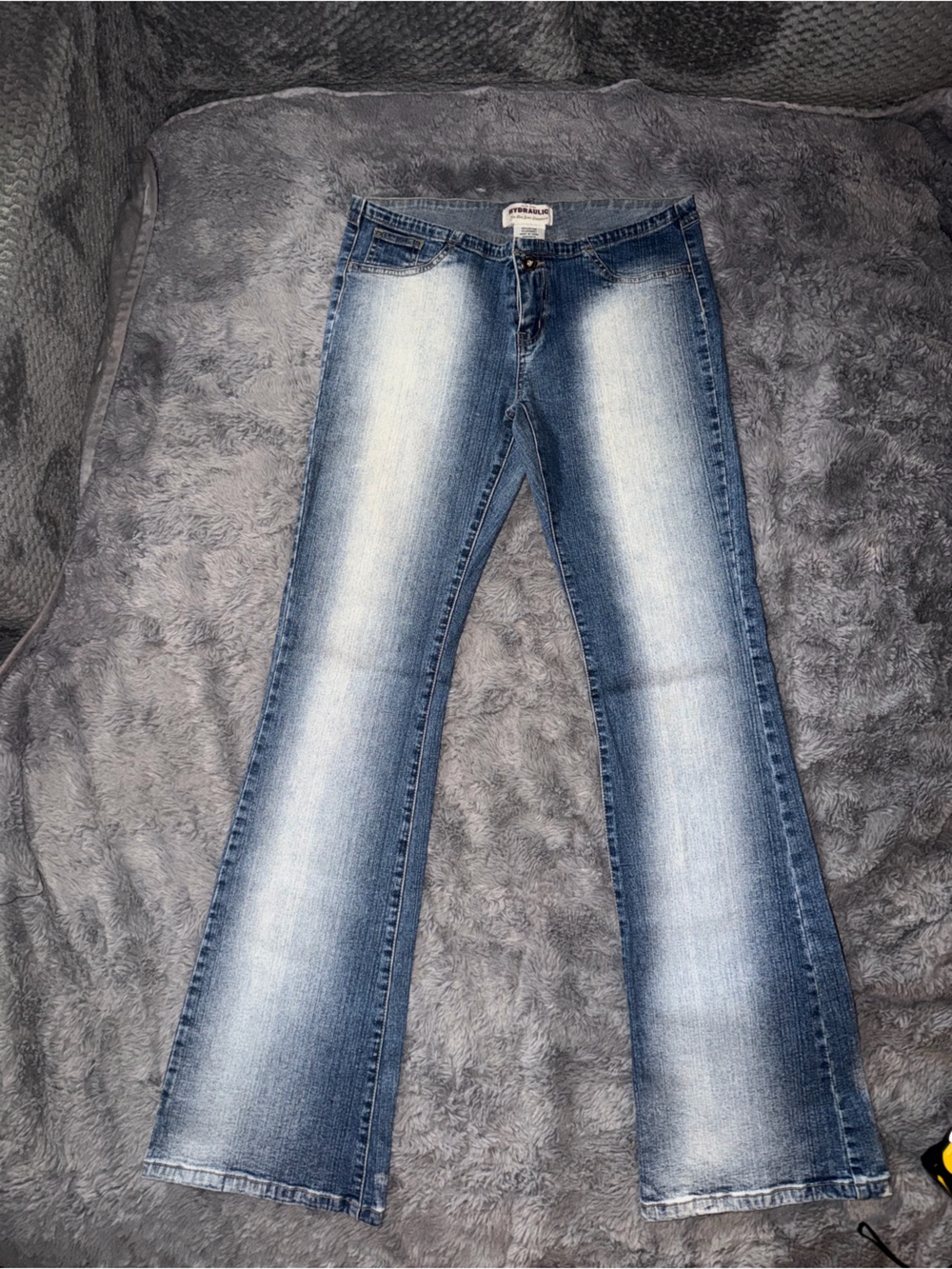 Y2K Hydraulic Classic Women's Light Wash Flared Jeans low rise